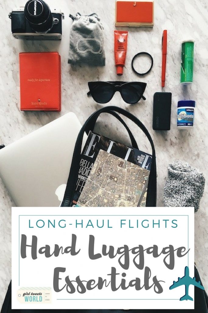 Hand luggage essentials for long haul flights