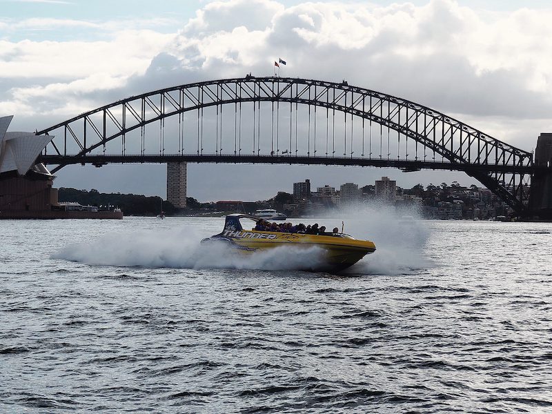 Jet boat ride Sydney Harbour