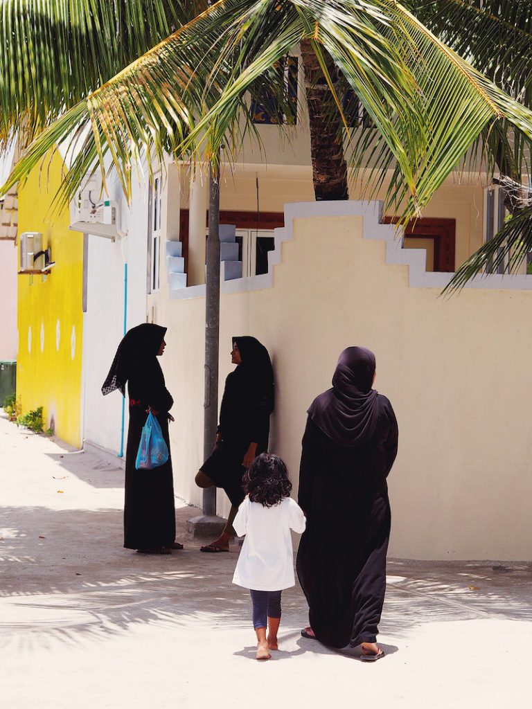 Visiting local island in the Maldives