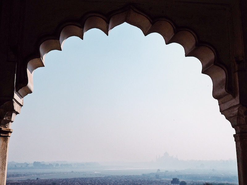 View of Taj Mahal from Agra Fort