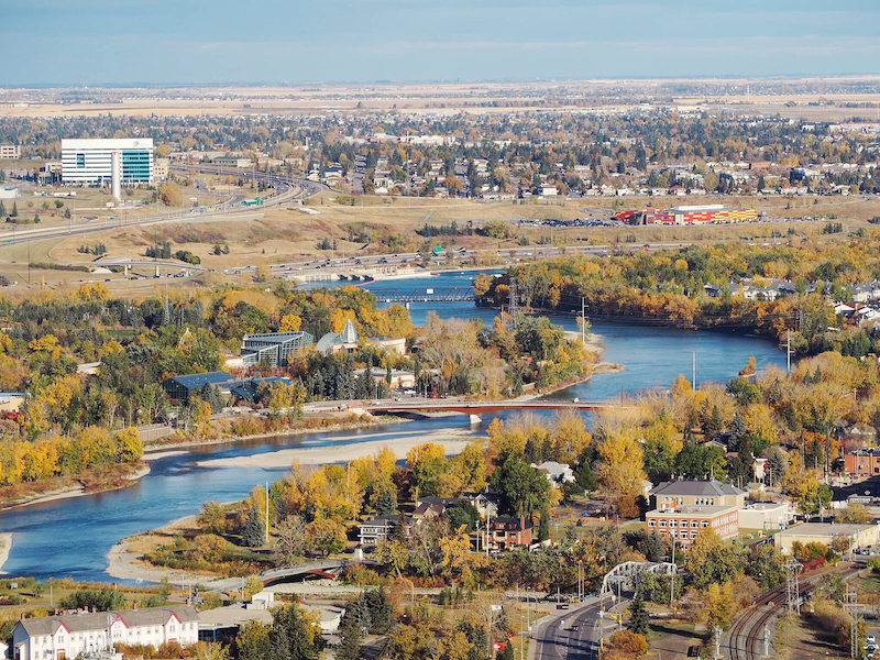 View from Calgary Tower Observation Deck